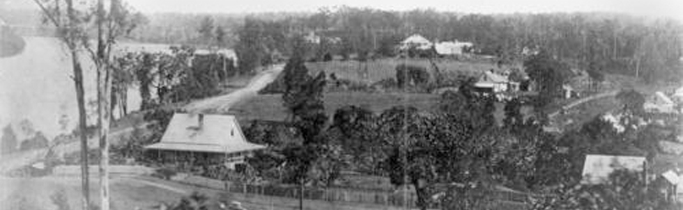 Panoramic view of Milton, showing Milton House in the middle distance, ca. 1874