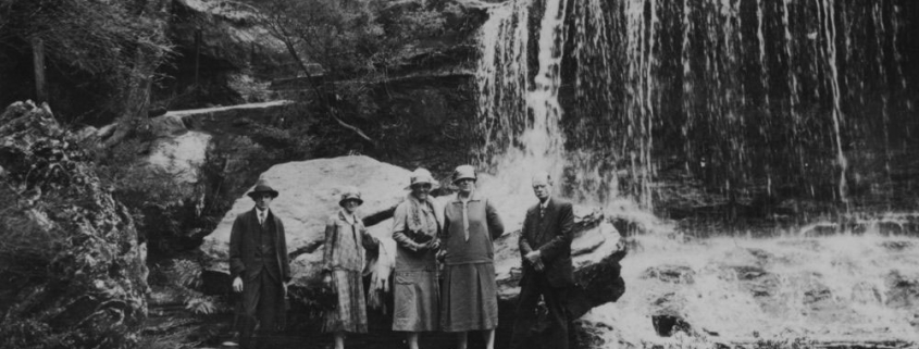 Mt Coot-the picnic at waterfalls - image courtesy SLQ