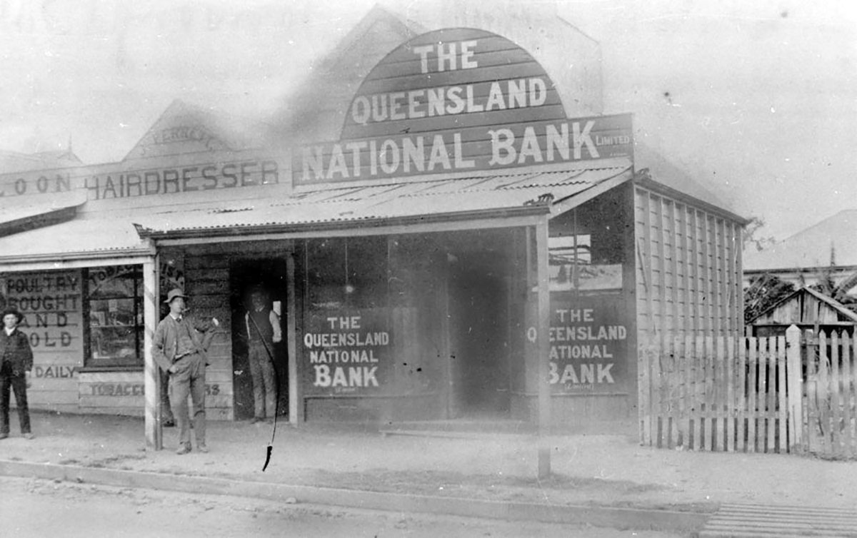 Queensland National Bank building at Toowong, ca. 1889